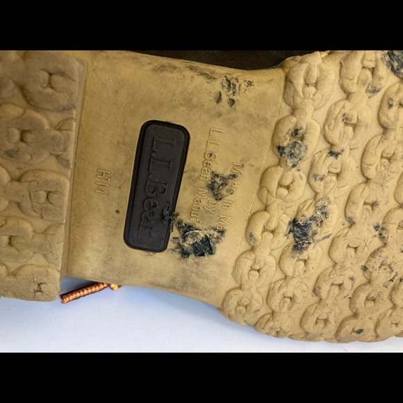 L.L. Bean Duck Boots Lace Up Leather Top Made in Maine Men’s HM - Picture 9 of 9